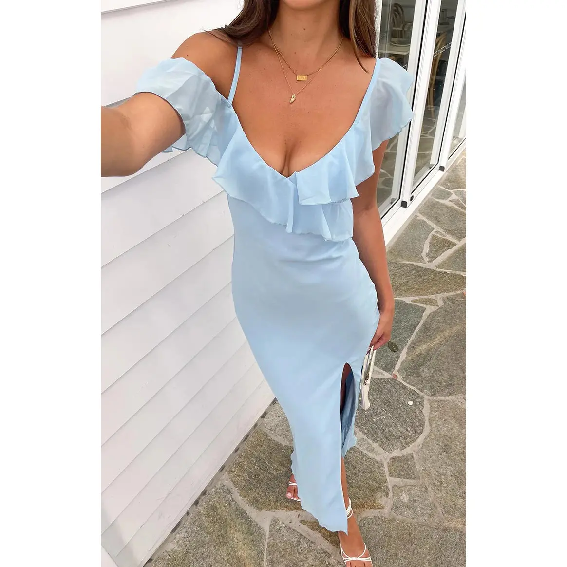 Natasha Blue Maxi Dress
