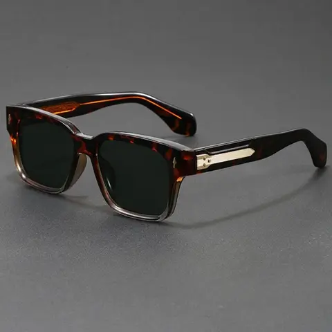 Simple Square Framed Sunglasses with Metallic Accents Stylish Summer Trendy Frames Sunglasses Suitable for Both Men and Women Suitable for Everyday and Casual Street Style Fashionable Sunglasses