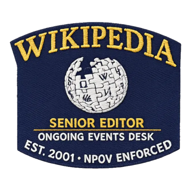 Wikipedia Ongoing Events Desk, Senior Editor Staff — Sticker