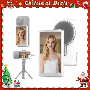 [Valentine's Day] Nerunsa Phone Vlog Selfie Monitor Screen with Magnetic Mount for MagSafe Rear Camera for Selfie Vlog Live Stream Compatible with iPhone & Android Wireless Connection Portable Design