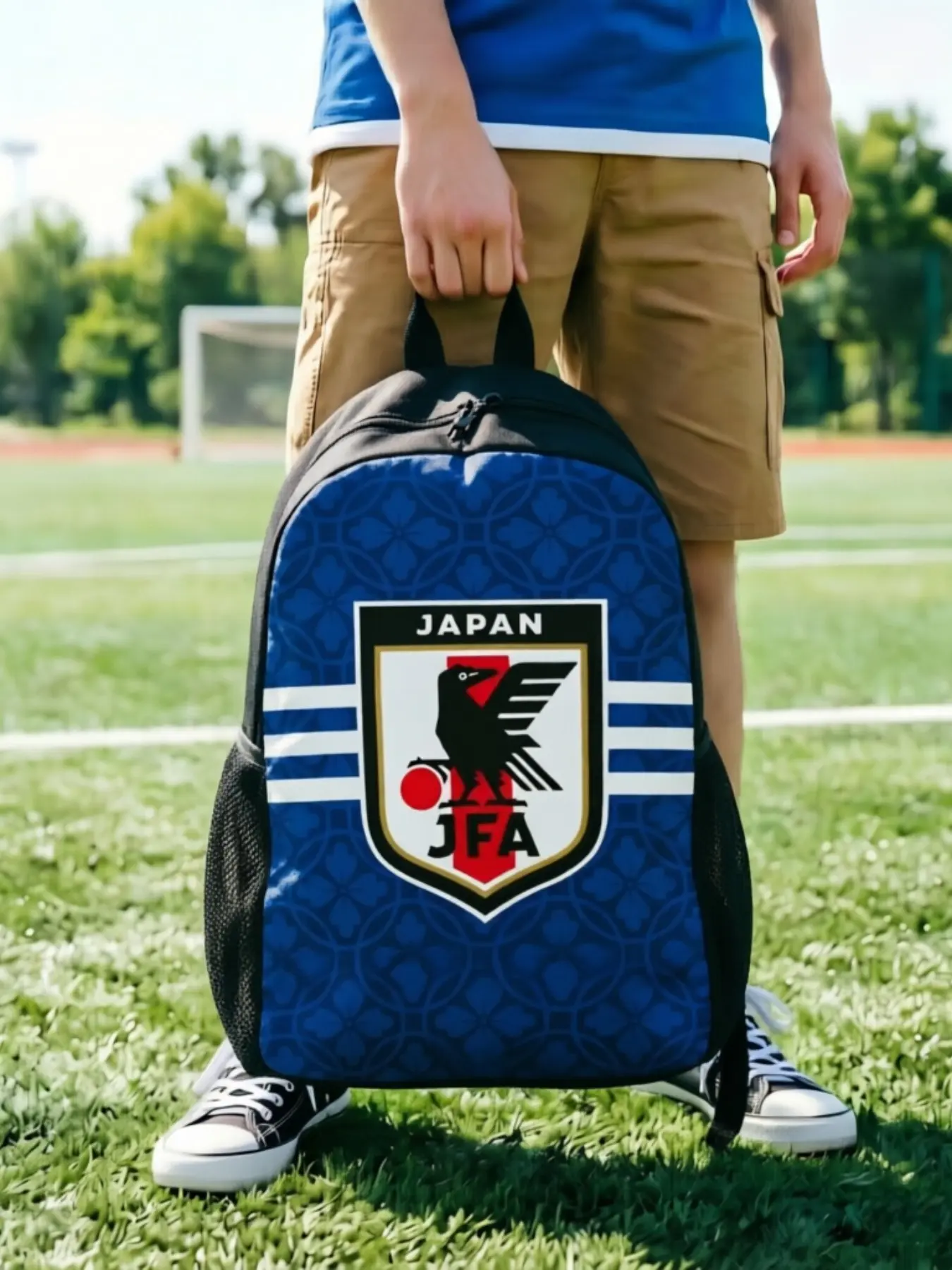 1PC Japan Backpack Football College Student Backpack Snack Storage Backpack For Work Office Back To School Gift Large Capacity SchoolbagBack to School Season Match Day Essentials