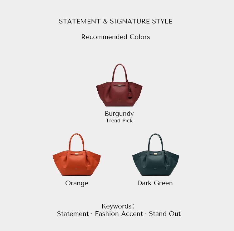 NEWBELLA Marella Collapsible Top Handle Tote - Women's Elegant PU Leather Purse, Detachable Charm, Magnetic Closure, 23.6"x12.6"x5.5"x11", Mothers Day Gift, Mom Gift, Work Bags for Women, Summer Everyday Tote Bags