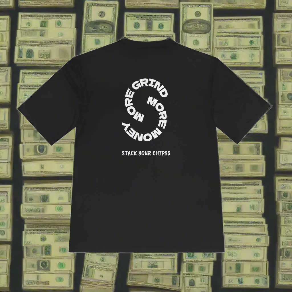 More Grind More Money T-Shirt - As Described in the Product Information Provided Casual Collar
