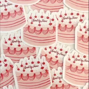 Loved by Jesus sticker cake