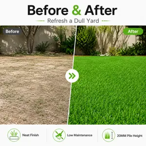 The Best Fake Grass for Dog Owners – 0.78in Thick (2cm), Pet Friendly, Easy to Rinse, UV Resistant & No Fading, 10 Different Sizes from 5x10FT to 7x20FT, Cut to Fit Any Space