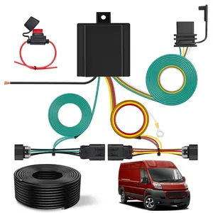 Nilight 4-Pin Trailer Wiring Harness Kit 56478 - Vehicle Standard 4-Way Connector Truck Accessory, Simple-Fit Tow Hitch Component for 2014-2024 Ram ProMaster 1500/2500/3500