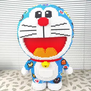 Multi color compressed link small building block series - Blue Cat