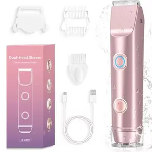 Electric Epilator, Dual-head Shaver for Women, Full-body Hair Trimmer, Portable Hair Removal Device