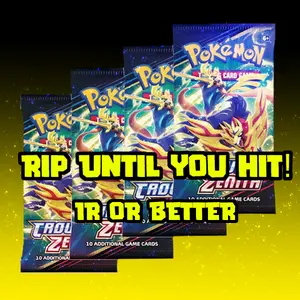 RTYH Crown Zenith Booster Packs - Galarian Gallery Holo or Better (2 Pack Safety Net)