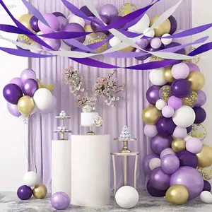 8 rolls of 660 feet of purple crinkle paper tassel backdrop fabric, suitable for birthday, wedding, lavender-themed party decorations. Banners Ornaments halloween outdoor Spooky Campfire Resin