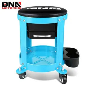 300lbs Heavy-Duty Garage Stool with Drawer Mechanics Seat with 360 Degree Swivel Casters & Built-In Tool