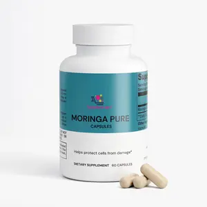 Moringa Pure Healthcare Fitness Capsule - 60 Caps, Vegan-Friendly, Plant Power, Suitable for Daily Nutrition, Made in USA Natural Supplement Dietary Edible