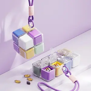 Large-capacity medicine box, portable, for dividing and storing drugs for seven days, daily medication storage box for seven days