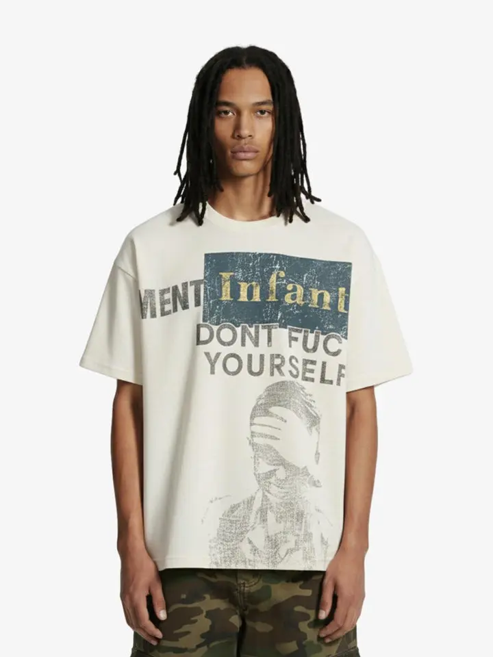 Statement Text Graphic Waffle T-Shirt