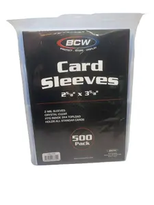 BCW Penny Card Soft Sleeves 1 Pack of 500 Sleeves for Standard Sized Cards
