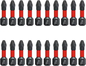 20 count 25mm Phillips  Bits PH2   Bit Anti-Slip Phillips #2 Impact Driver Bits 1/4 Inch Hex Shank TS2 Screw Driver Bits