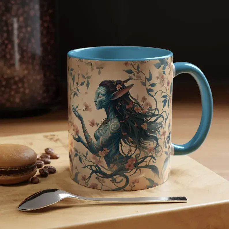 Avatar Coffee Mug, Neytiri Coffee Cup, Avatar Themed Gift, Avatar Fans, Neytiri-inspired art drinkware for home, Ceramic Mug for Coffee Tea