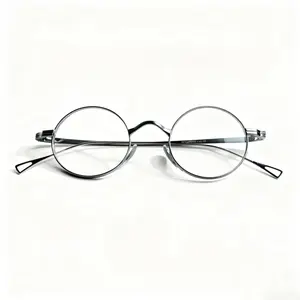 FIANPOR Ultra Light Pure Titanium Retro Round Frame Glasses