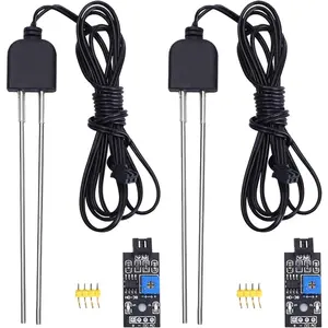 2 Sets Restive Soil Moture Meter, Icstation Soil Hygrometer Sensor Test Kit with  Restant Probe, Digital Analog Signal Output for Arduino Garden  Care Automatic Watering System