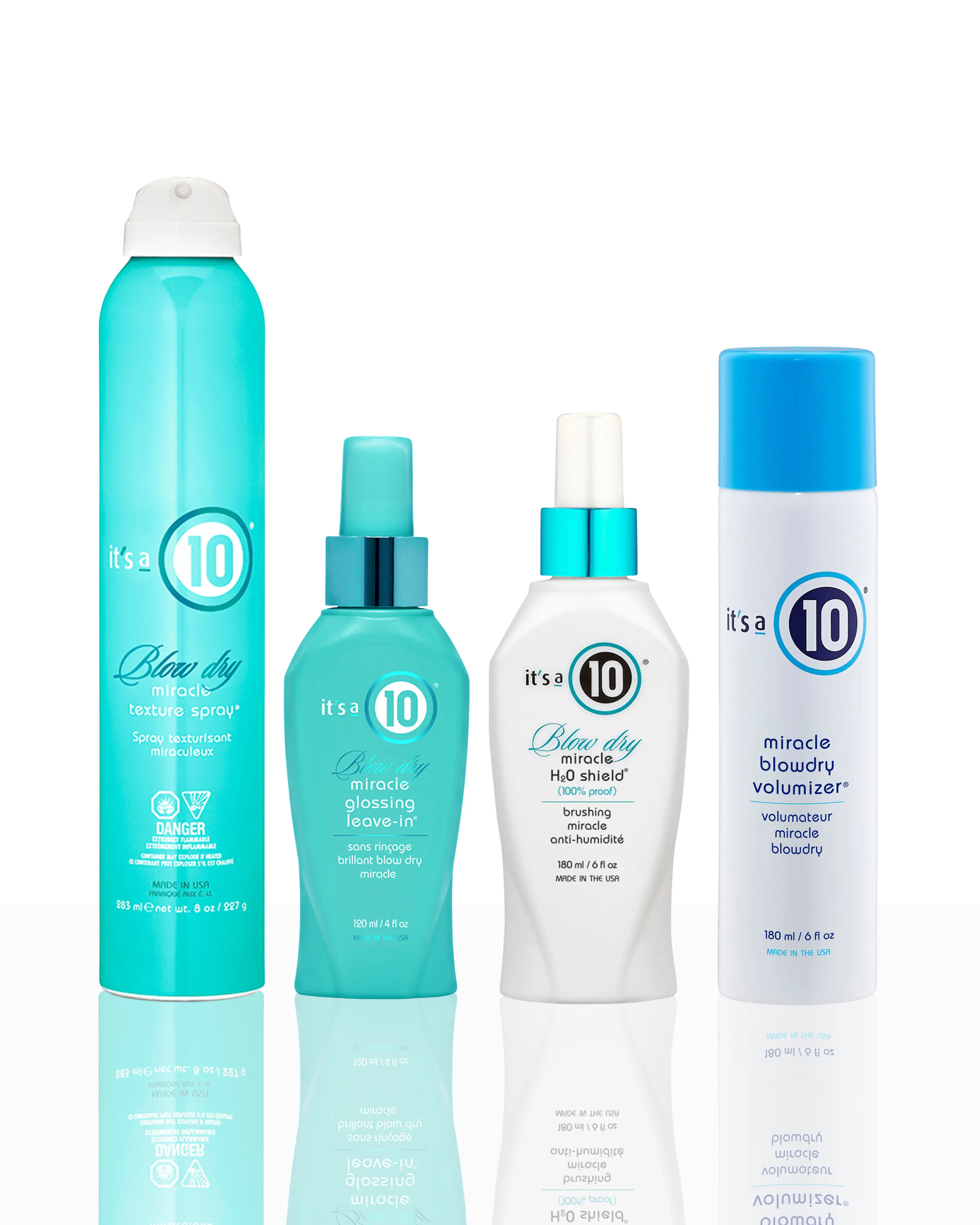 Big Blowout Bundle - Contains H20 Shield 6oz, Blow Dry Texture Spray 8oz, Blowdry Volumizer Spray 6oz, and Blow Dry Glossing Leave-In 4oz