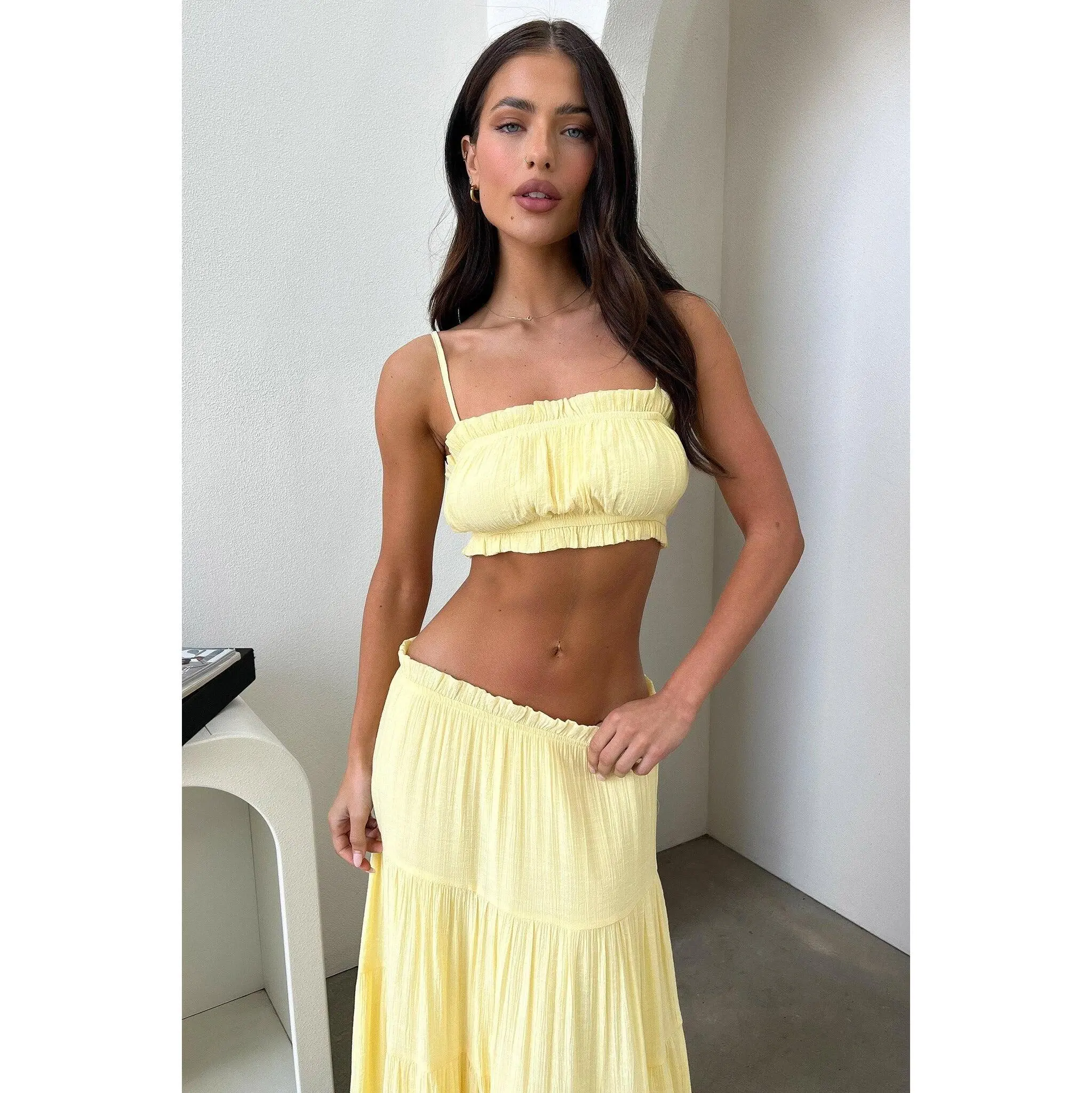 Selina Crop - Yellow Selina Crop - Yellow