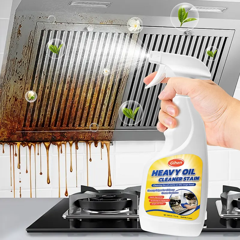 Gihen Multi-Purpose Cleaner - Effective Multi-Purpose Cleaner, Includes Spray Bottle & Towel for Cleaning Kitchen, Oven, Stove, Range Hood, Sink