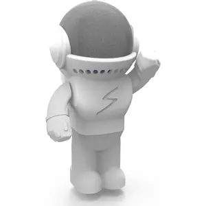 Table Stand Holder Compatible with  Alexa  Speaker Echo Dot (4th and 5th gen.) and  HomePod Mini, Astro Hero Robot Style (White)
