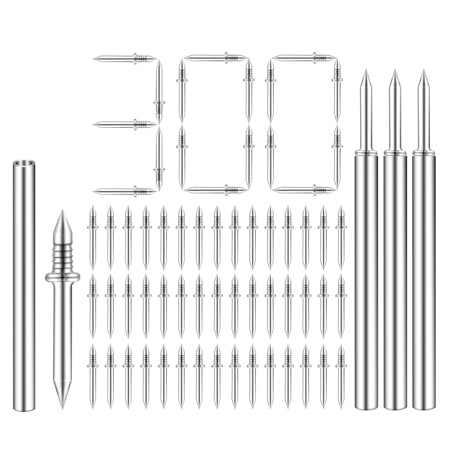 300 count  Double- Skirting Thread Seamless , Double-Headed Nails, Invisible Screws & Specific Sleeve Tool, for Seamless Skirting Thread with Solid  Baseboard.