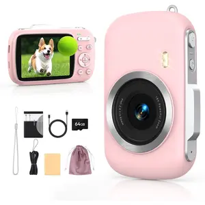 Digital Camera 4K 64MP - Vlogging Camera for  & Beginners | 18X Zoom Point and Shoot Camera Anti Shake, Compact with Flash,  for Boys Girls()