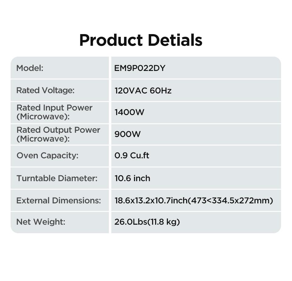 BLACK+DECKER 0.9 Countertop Microwave Oven,  gift, 0.9 Cu Ft, 6 Auto Menus, Child Lock, Memory Function, 10 Power Levels, Easy One-Touch Start, Digital Panel, Jumpstart, Gift