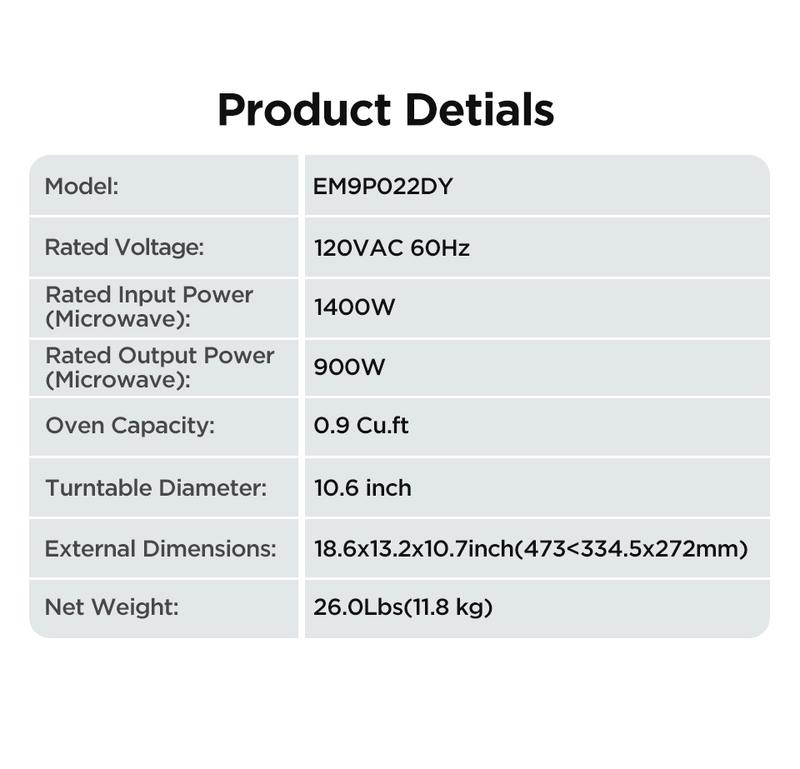 BLACK+DECKER Countertop Microwave Oven,  gift, 0.9 Cu Ft, 6 Auto Menus, Child Lock, Memory Function, 10 Power Levels, Easy One-Touch Start, Digital Panel, Jumpstart, Gift