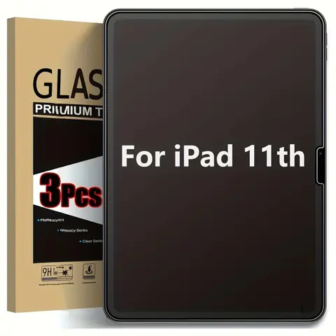 3-piece set, compatible with the 11th generation A16 2025 11inch (A3355 / A3354 / A3356) and the 10th generation 2022 10.9inch iPad models (A2757/A2696) Tablet Protector, Tablet Accessories