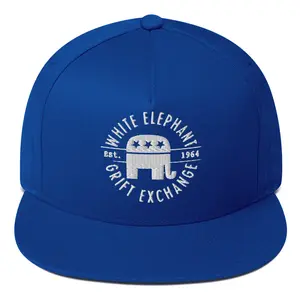 White Elephant Grift Exchange Flat Bill Cap