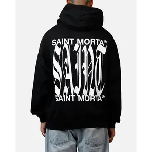 Saint Morta Ye Old Boxy Hoodie Black