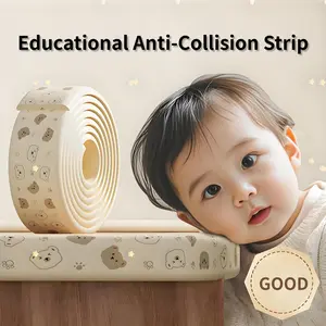 2m Nbr Baby Bumper Strip, Cartoon Child Corner Protector, Adjustable Size, No Residue Adhesive, Suitable for Various Furniture