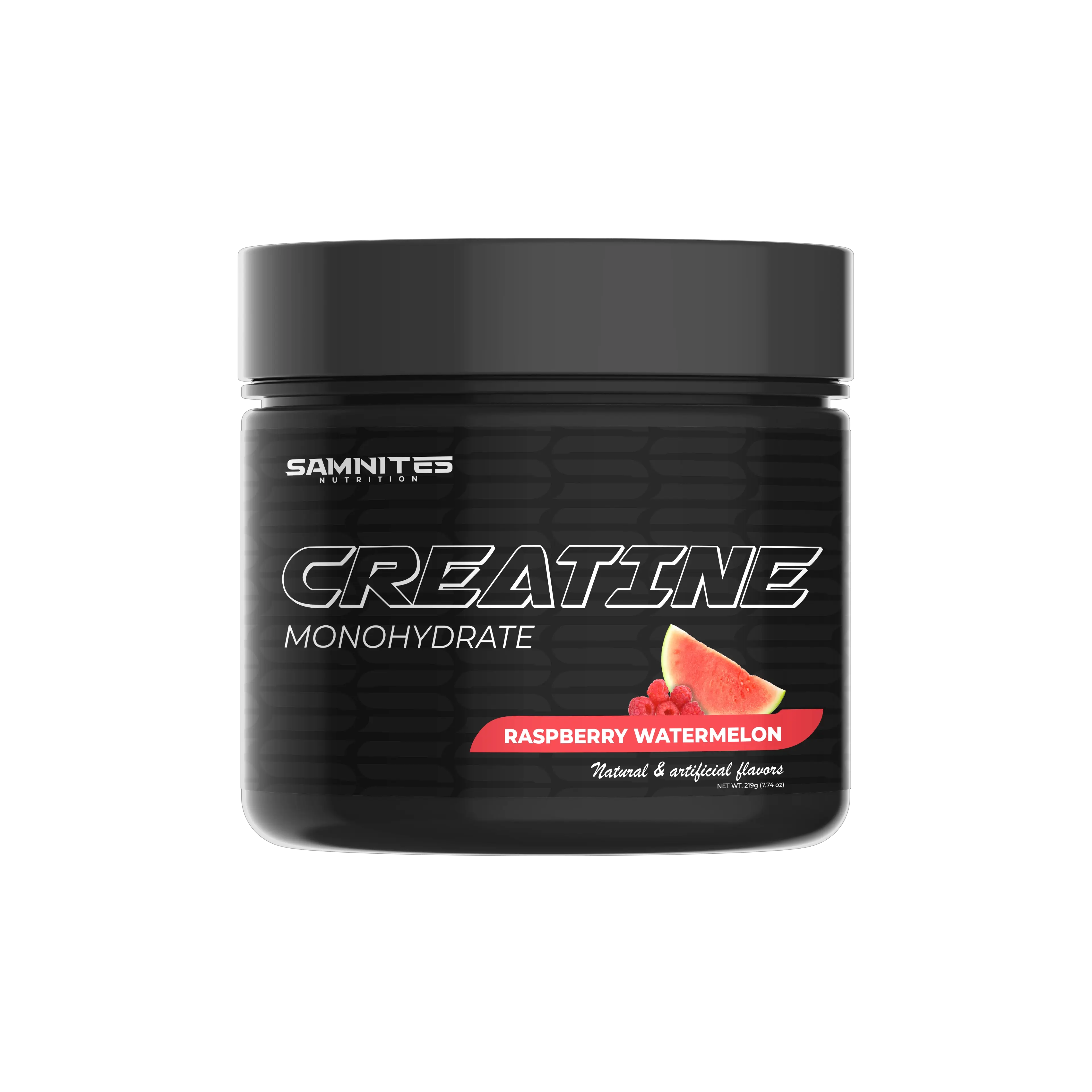 SAMNITE5 Creatine Monohydrate - Raspberry Watermelon Flavor - 5000mg Per Scoop - Pure & Tested - For Strength & Recovery - Fitness Supplement