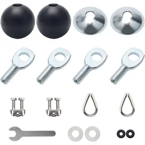 17 count  Attachments for Gym, Solid Rope Attachment for 5mm Fitness Pulley Machine Gym Equipment for  Gym  Replacement  Rope (17)