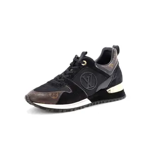 Pre-owned Louis Vuitton Women's Run Away Sneakers Mesh with Monogram Canvas and Suede by Rebag