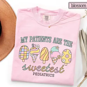 Pediatrics Summer Shirt • Comfort Colors Pediatric Nurse Work Tshirt • My Patients Are The Sweetest Tee • PEDS ER ICU Ma Rn