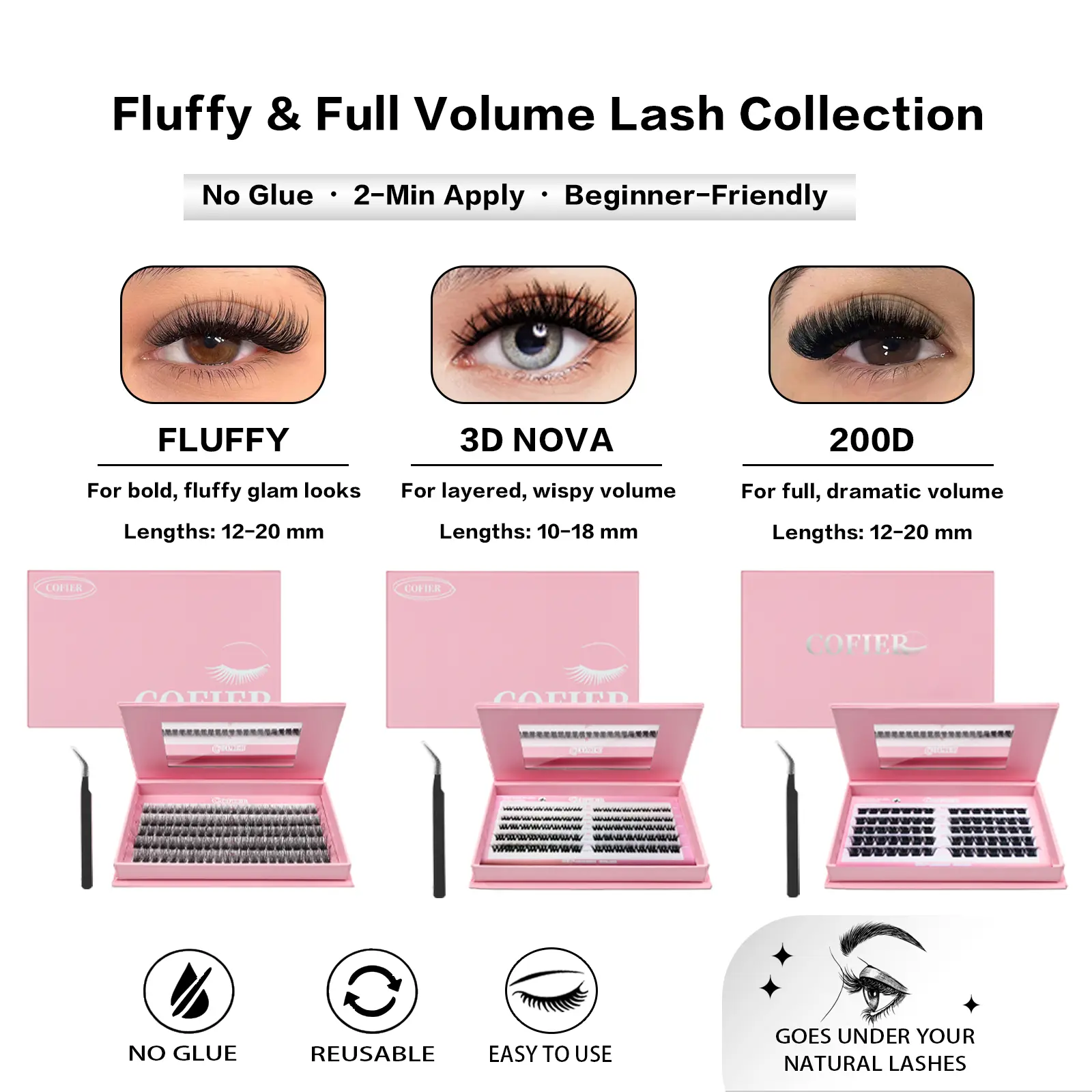 (Video Exclusive) Cofier No-Glue Lash Collection #Summervibes