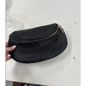 Black Woven Sling Bag