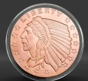5 oz Incuse Indian Head Copper Round Collectible