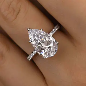 Maxine 4.5Ct Pear Cut 5A Cubic Zirconia Women's Jewelry - Engagement Ring for Anniversary, Daily Wear, Engagement Rings