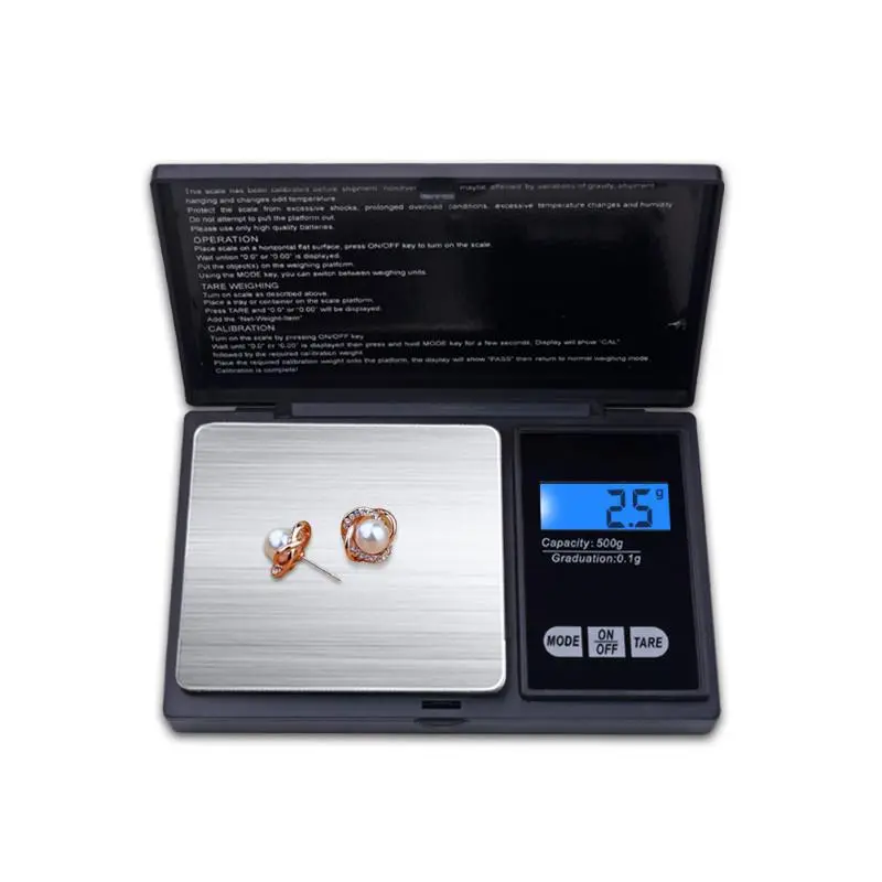 Jewelry Scale, Digital Scale, Compact Mini Precision Weighing Scale, AAA Batteries Powered Electronic Scale for Home Office Store, Hand Tools for Daily Use (Battery Not Included), Small Items