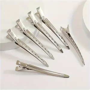 12Pcs Duck Bill Hair Clips Metal Alligator Curl Clips Sectioning Clips with Holes for Hair Styling, Hair Coloring, Flat Hair Clips