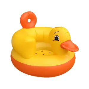 Baby Inflatable Duck Learning Seat, Multifunctional Bb Feeding Chair, Portable Thick Sofa, Comfortable Baby Dining Chair