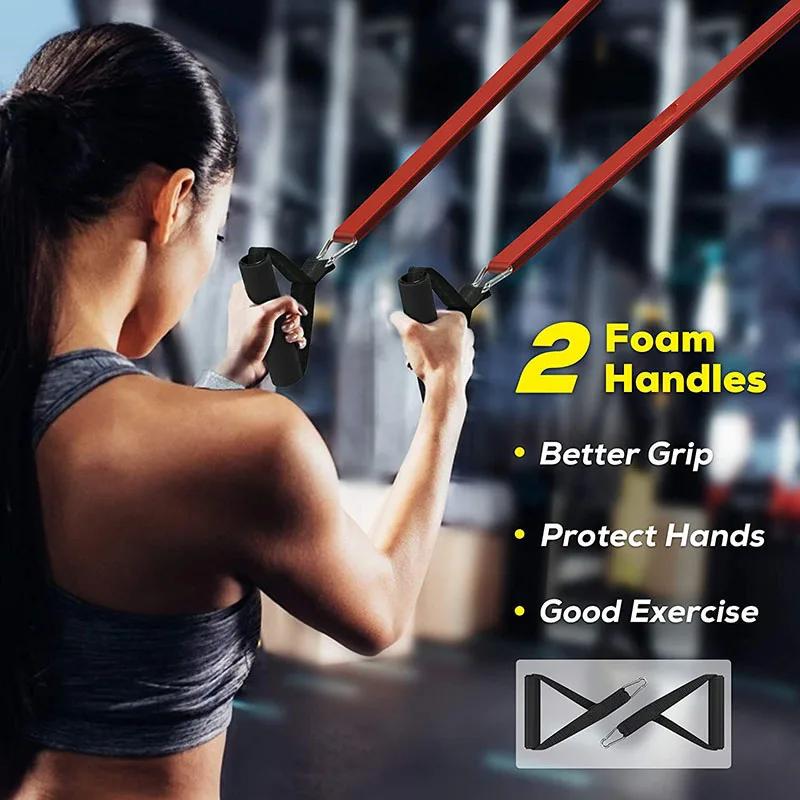 Exercise Resistance Bands Natural Latex Elastic Rubber Workout Fitness Equipment Expander Elastic Rubber Bands for Home Gym