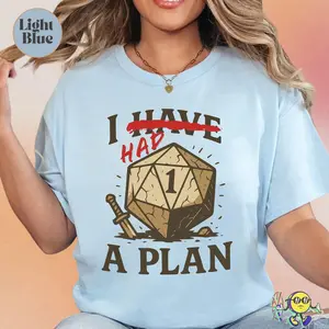 Don't worry i have a plan, dnd shirt, tabletop games, roleplaying games, funny dnd gift for him her, gifts for gamers, funny dungeons shirt