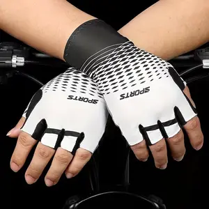 Half Finger Cycling Gloves for Men & Women, Breathable MTB Bike Gloves, Non-Slip Shock Absorbing Gloves Perfect for Mountain Biking, Road Riding and Outdoor Cycling Sports, Dexterity Gloves, Flexible Gloves