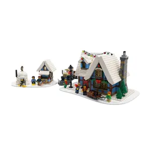 White Acrylic Display Base Compatible with LEGO® 10229 Winter Village Cottage - Set Not Included